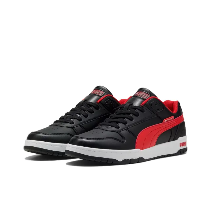 PUMA F1 Rbd Game Anti Slip Wear Resistant Low Top Skateboard Shoes Men's Black Red-2
