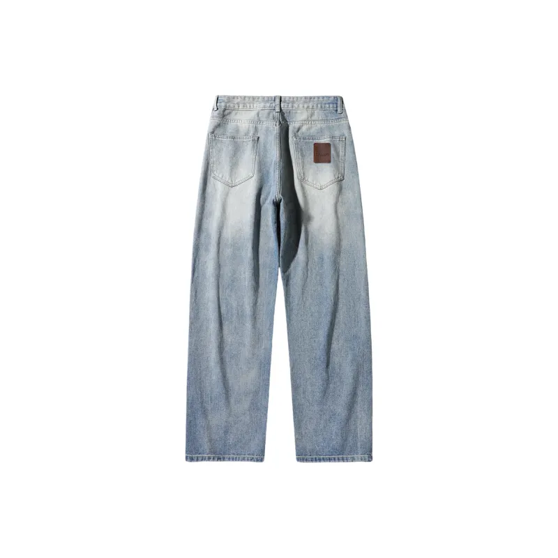 Yiwen Jeans Unisex Vintage Blue-1