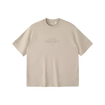 FILA FUSION T Shirts Unisex Gray Brown Khaki