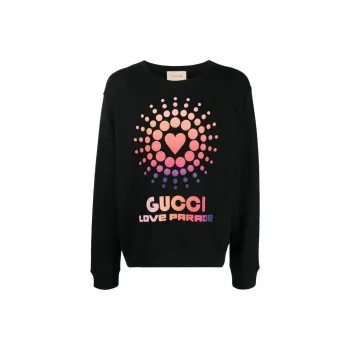 GUCCI Logo Printed Crewneck Sweatshirt