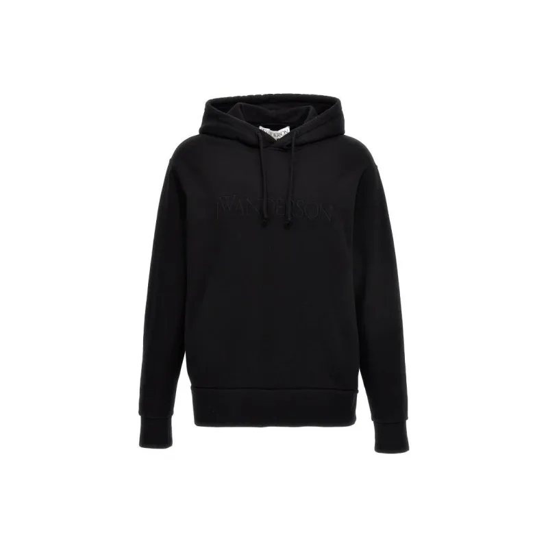 JW Anderson Logo Embroidered Drawstring Hoodie-0