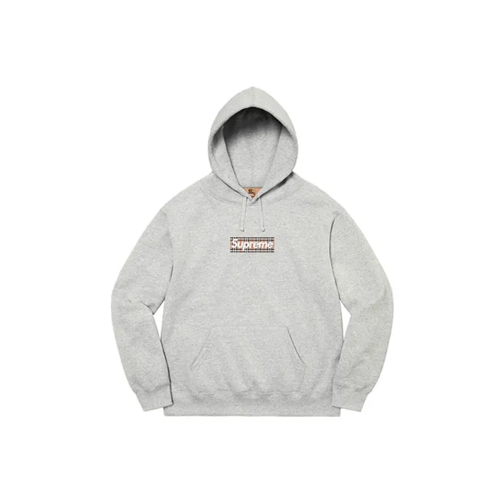 Supreme Burberry Box Logo Hooded Sweatshirt-3