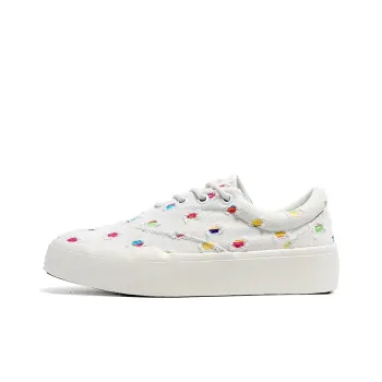 SUPEREDGE Abrasion Resistant Balance Low Top Skateboard Shoes Unisex White