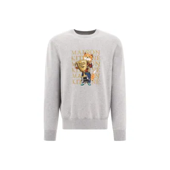 Maison Kitsune Fox Champion Printed Crewneck Sweatshirt