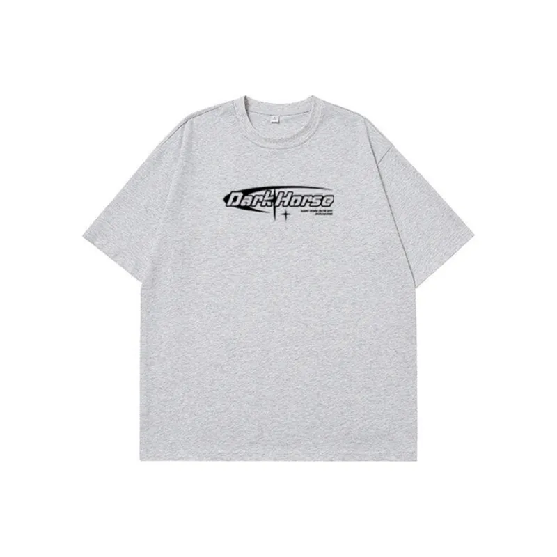 DARK HORSE Vintage Print Heavyweight Short Sleeved T Shirt Unisex-10