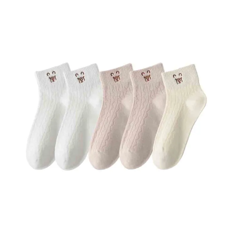 MIIOW Mid Calf Socks Women's 5 Pack-14