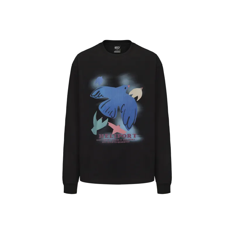 HELIPORT Long Sleeved T Shirt Unisex Black-0