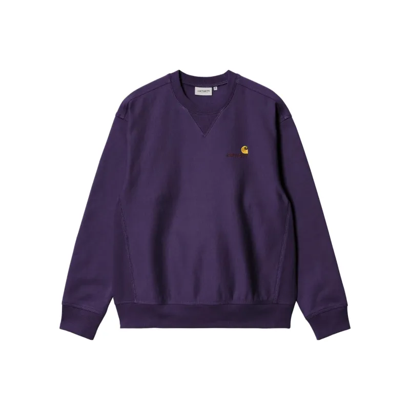 Carhartt WIP American Script Sweatshirt Men's Purple-0