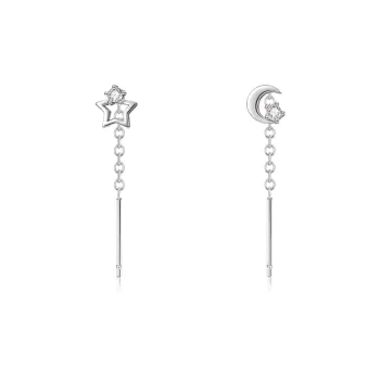 GIFU S999 Fine Silver Drop Earrings Women's