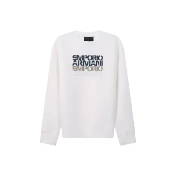 EMPORIO ARMANI Sweatshirts Men Vanilla White