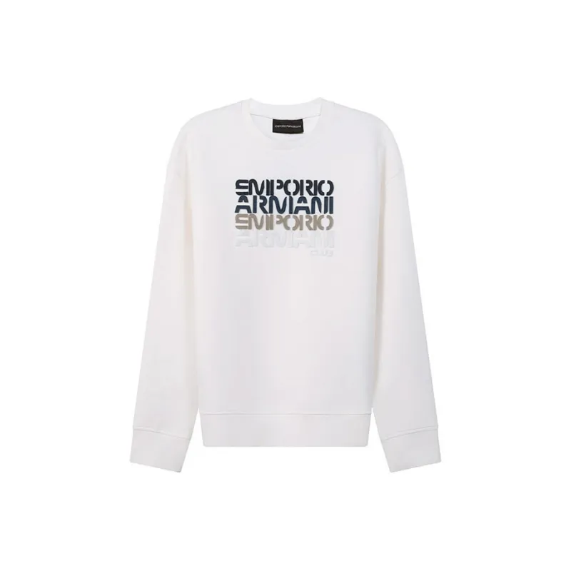 EMPORIO ARMANI Sweatshirts Men Vanilla White-0