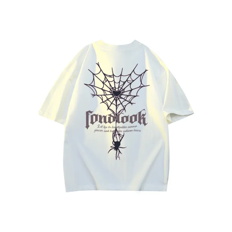 FONDLOOK T Shirt Unisex White Heather Gray-2