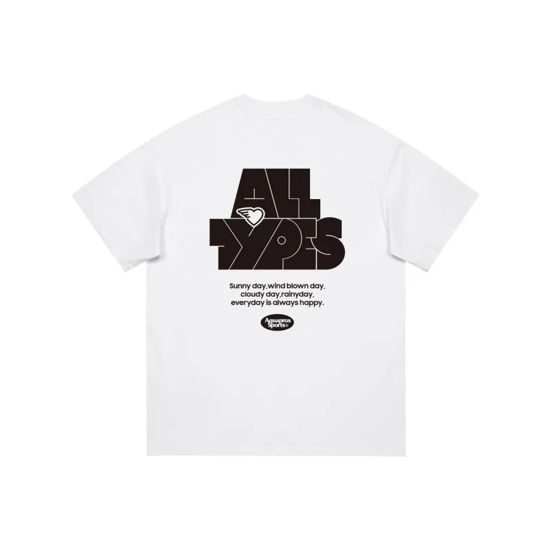 AQUAPROS T Shirts Unisex White-0