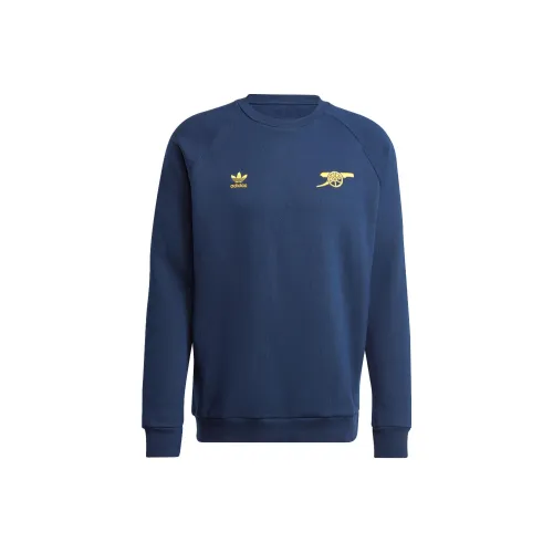 Adidas Originals Essential ARSENAL ESSENTIALS CREW SWEATSHIRT Men's College Navy/Tribal Yellow