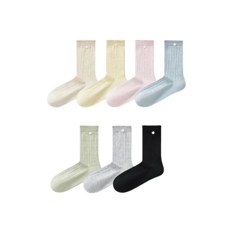 Temooues Mid Calf Socks Women's Combo Set-10