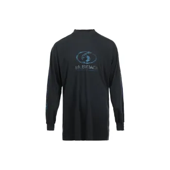 Balenciaga T Shirt Loose Fit Style Men's Black