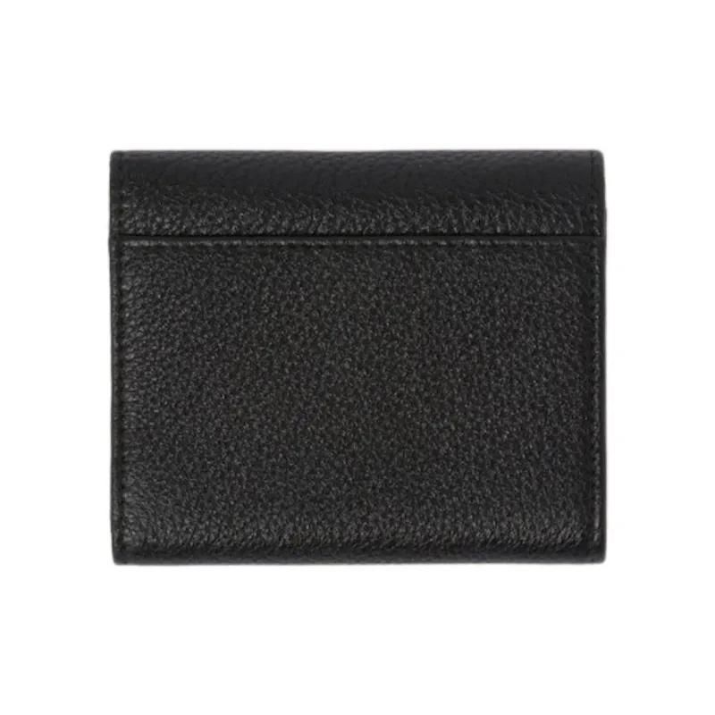 MIU MIU Calfskin Wallet Trumpets Unisex Black-2