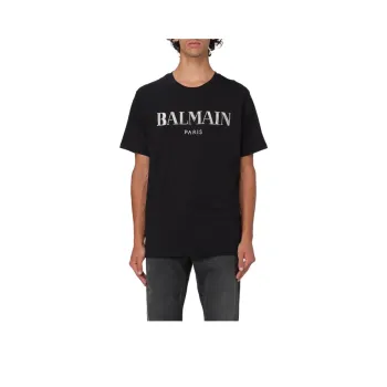 BALMAIN Vintage Logo Embellished Crewneck T Shirt