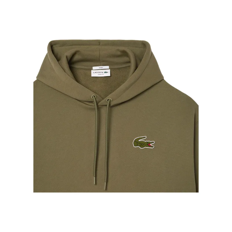 LACOSTE Logo Patch Drawstring Hoodie-2