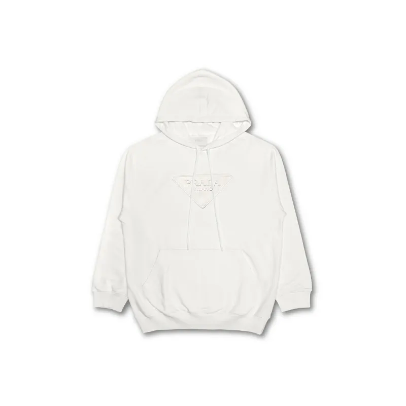 PRADA Debossed Logo Hoodie-0