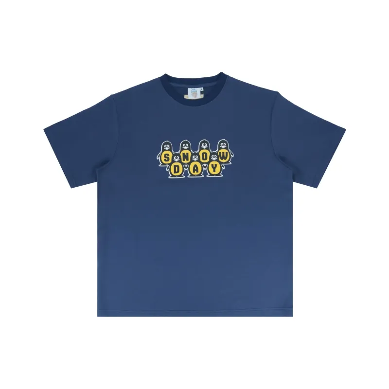 Snowday T Shirt Unisex Navy Blue-0