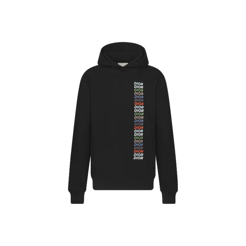DIOR Logo Printed Long Sleeved Hoodie-0