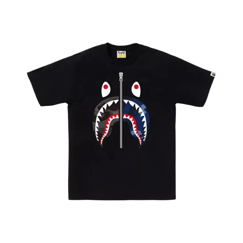 A BATHING APE Abc Camo Rebuild Shark Tee-4
