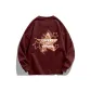 Burgundy[Crew Neck Sweatshirt]