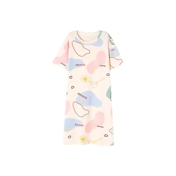 FENTENGCARE Nightgown Women's Apricot