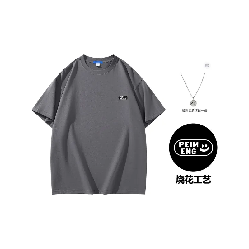 PEIMENG Short Sleeved T Shirts Unisex Comes With Necklace-15