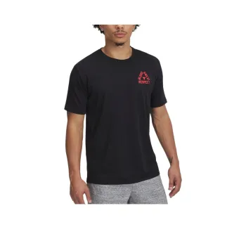 Under Armour Project Rock T Shirt Men's Black/White/Race Red 001