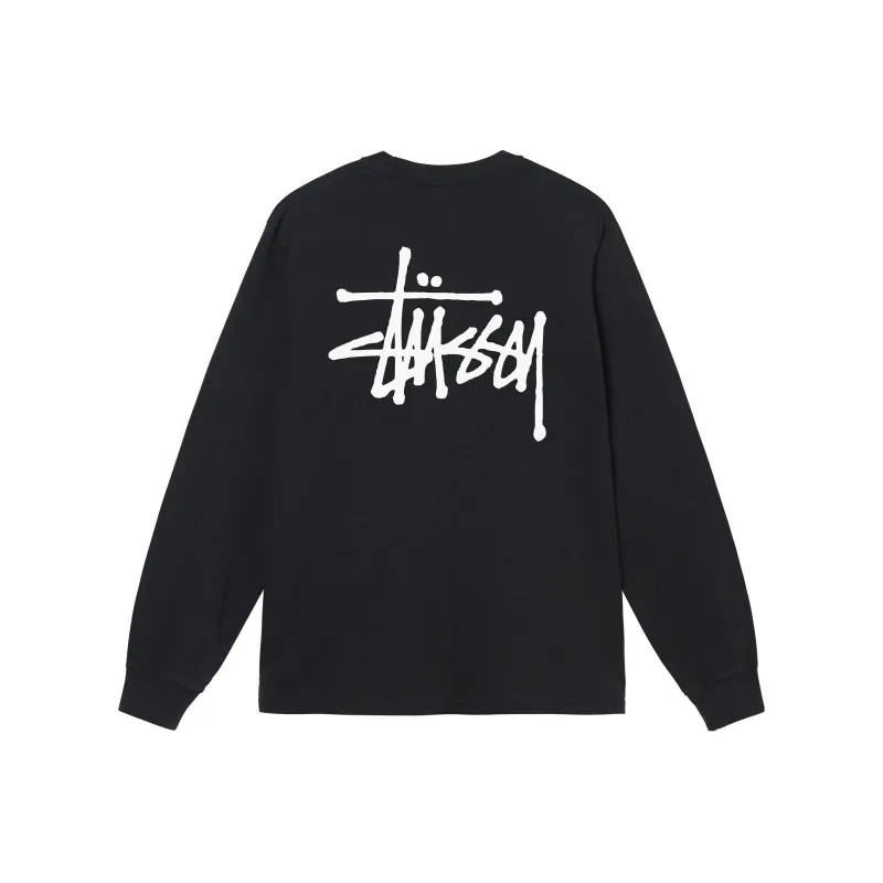Stussy Basic Pigment Dyed Long Sleeve Tee-0