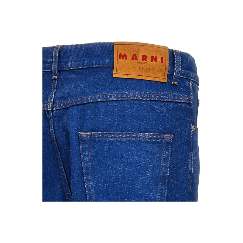 MARNI Flared Mohair Patch Denim-5