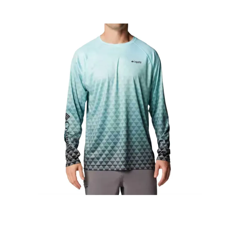 Columbia PFG Super Terminal Tackle Fade II T-Shirt Men's Green Black-0