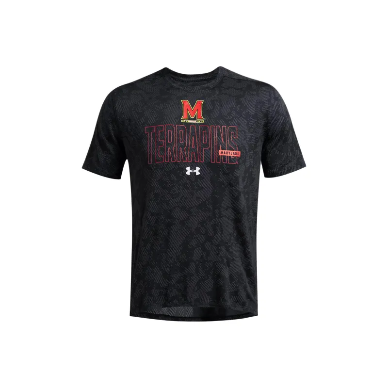 Under Armour Tech VentCollegiate Geode University Of Maryland College Park T-Shirt Men's Black-0
