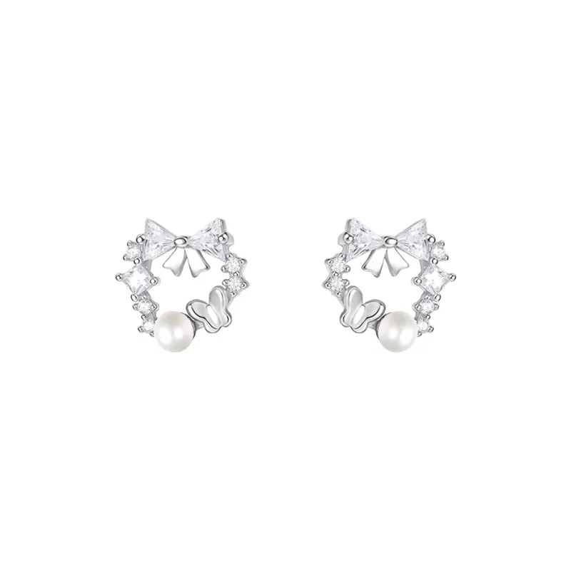 Good Quality S925 Silver Stud Earrings Women's-0