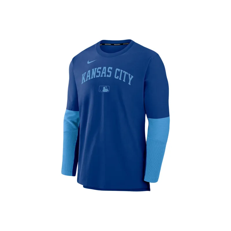 Nike Kansas City S Authentic Collection Player Men's Nike Dri FIT Mlb Pullover Sweatshirt-0