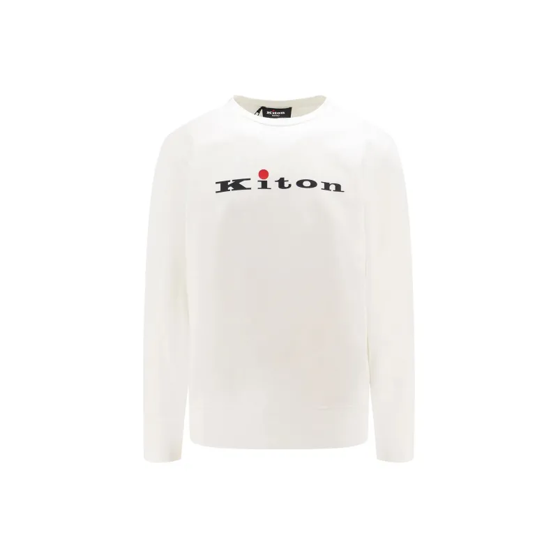 KITON Logo Rubberised Crewneck Sweatshirt-0