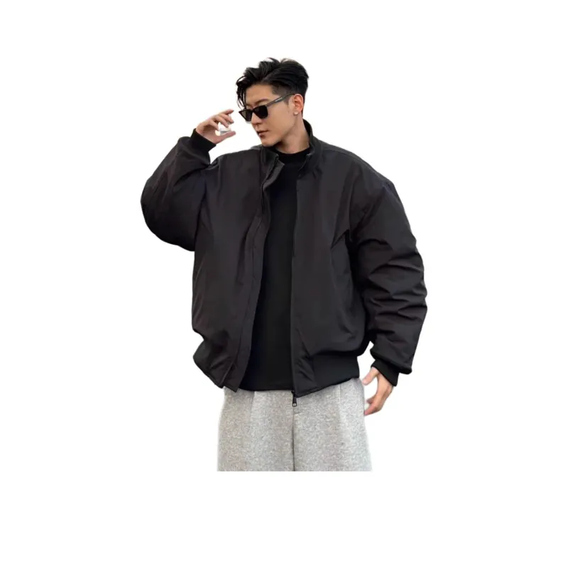 XIDELONG Jackets Coats Unisex Black-0