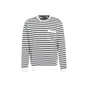 BARBOUR Sweatshirts Men Charcoal Gray Stripes