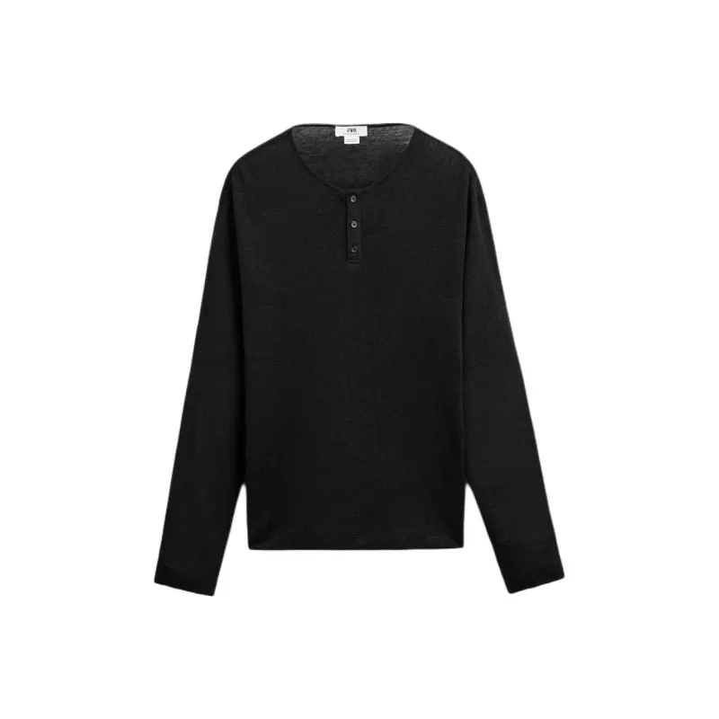 ZARA T Shirts Men Black-0