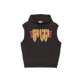GUCCI Cotton Jersey Sleeveless Sweatshirt