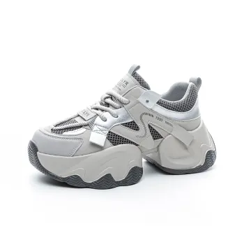 The Mystery Of Glamour Breathable Low Top Chunky Sneakers Women's