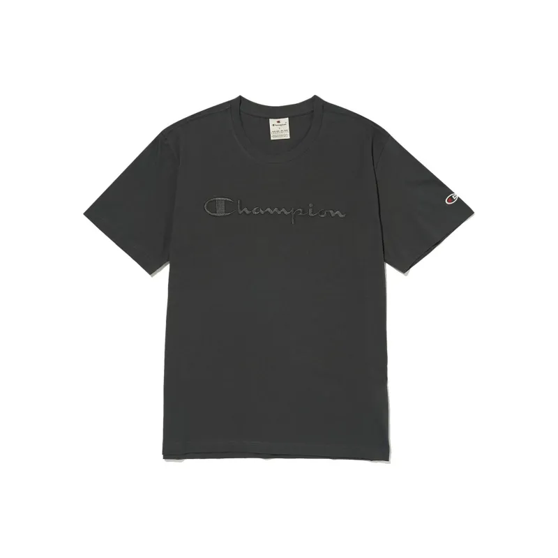 Champion T Shirt Unisex Charcoal Gray-0