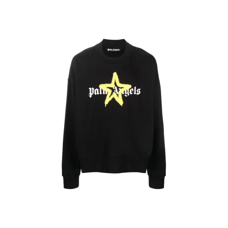 PALM ANGELS Spray Star Logo Sweatshirt-0