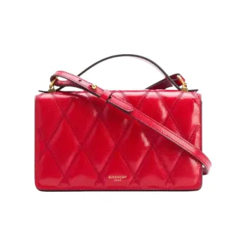GIVENCHY GV3 Series Goatskin Portable Crossbody Bag Shoulder Bag Mini Women's Red
