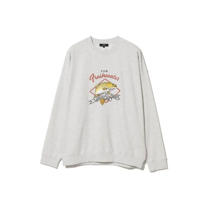 Beams HEART Sweatshirt Men's Light Gray-0