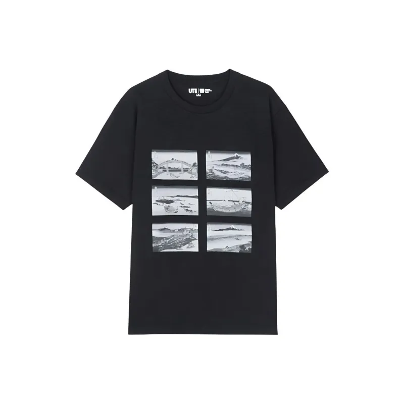 UNIQLO UNIQLO/Uniqlo X Katsushika Hokusai-Mt. Fuji Co-branded Series T-Shirt Unisex Black-0