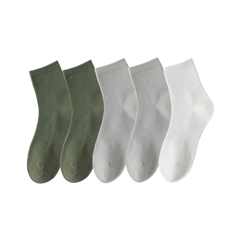 MIIOW Mid Calf Socks Women's 5 Pack-19