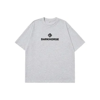 DARK HORSE Trendy Brand Luxury Streetwear Letter Heavyweight 100% Cotton Short Sleeved T Shirt Unisex